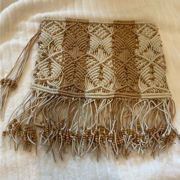 ✨ STUNNING Ulla fringe Johnson April Macramé Bag "Hand-macramé ✨ - Picture 3 of 7